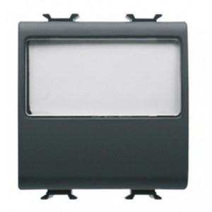 Chorus 1P 2M 10A Illuminated Bell Push With Name Plate Black