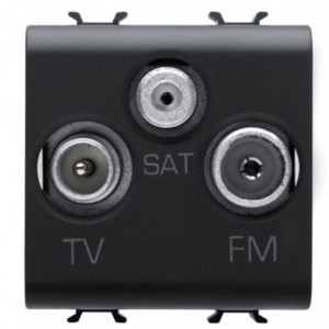 Chorus 2M TV FM SAT Direct Male Type Connection Cable Black