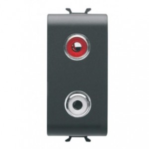 Chorus 1m RCA Red and White Connection Black Cable