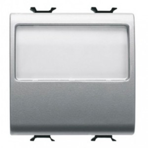 Chorus 1P 2M 10A Illuminated Bell Push with Name Plate - Titanium