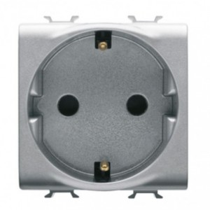 Chorus 2M 2P+E German 16A 250V Socket Titanium