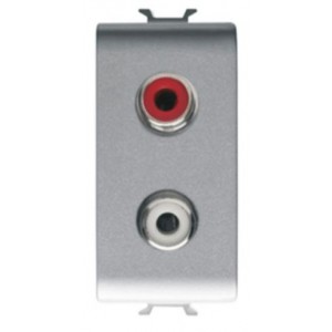 CHORUS 1M RCA RED &amp; WHITE CONNECTION TITANIUM