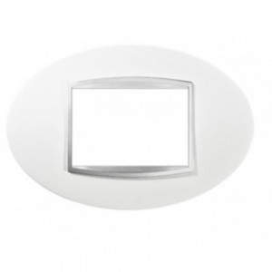 Chorus Art 3-GANG Cover Plate Milk White