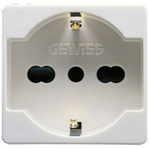 16A 2P+E Dual Italian/German Unel Socket Outlet
