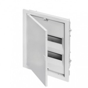 Steel Flush Mount Distribution Board 24 (2x12) Modules with Door and Tray