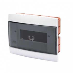 FLUSH DB 1x8M WHITE SMOKED DOOR IP40