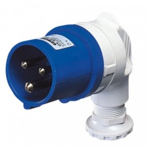 16A 2P+E 230V 90-Degree Plug IP44 6H