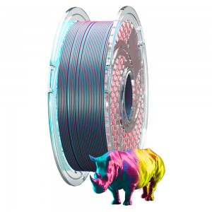SA Filament Tri-Colour PLA+ Silk Filament Solar Bloom - Chrome Yellow &amp; Rose Red &amp; Green/Blue - 750g | 1.75mm
