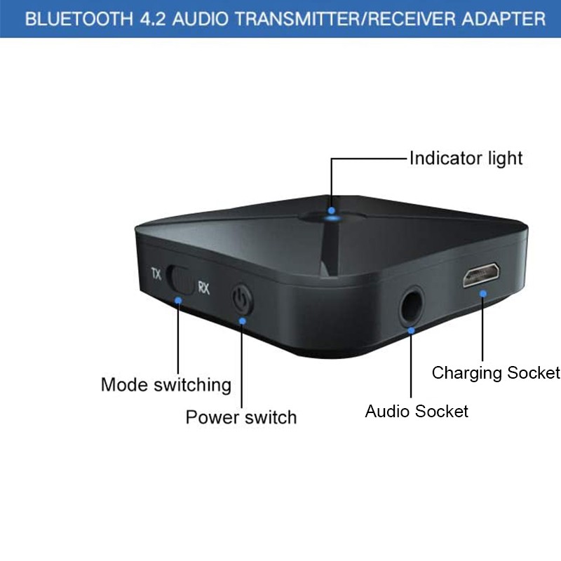 Wireless Bluetooth Transmitter Receiver 3.5mm Audio Adapter for TV - GeeWiz