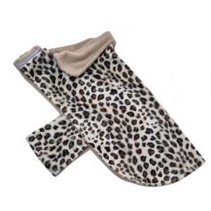 Dog Jacket Leopard Fur White NO1