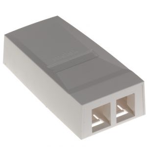 Molex 2 Port Synergy Surface Box – White