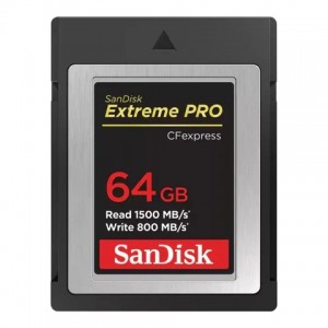 SanDisk Extreme PRO CFexpress Card Type B- 64GB- 1500MB/s Read- 800MB/s Write