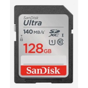 SanDisk Ultra UHS I 128GB SD Card 140MB/s for DSLR and Mirrorless Cameras- 10Y Warranty