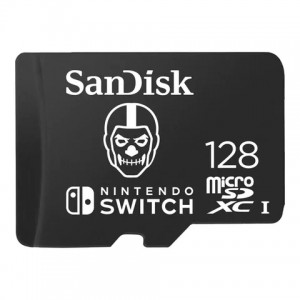 SanDisk Nintendo MicroSD UHS I Card - Fortnite Edition- Skull Trooper- 128GB