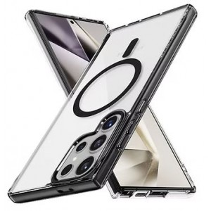 Tuff-Luv - Magnetic Mobile Case Compatible with Samsung Galaxy S26 Ultra - Clear/Black