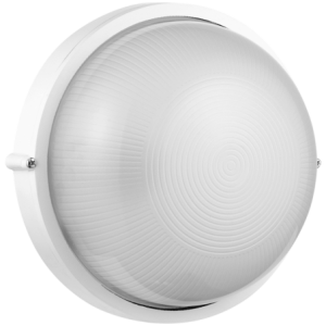 Ellies Illume Series - AC Round Bulkhead - Aluminium + Glass - E27 Base -WT