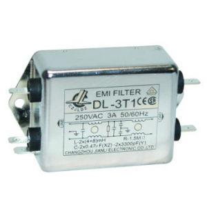 Mains Filter 250V 1PH 3AMP Terminals