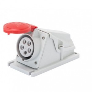 16A 2P+E 400V 90° Wall Receptacle IP44 9H