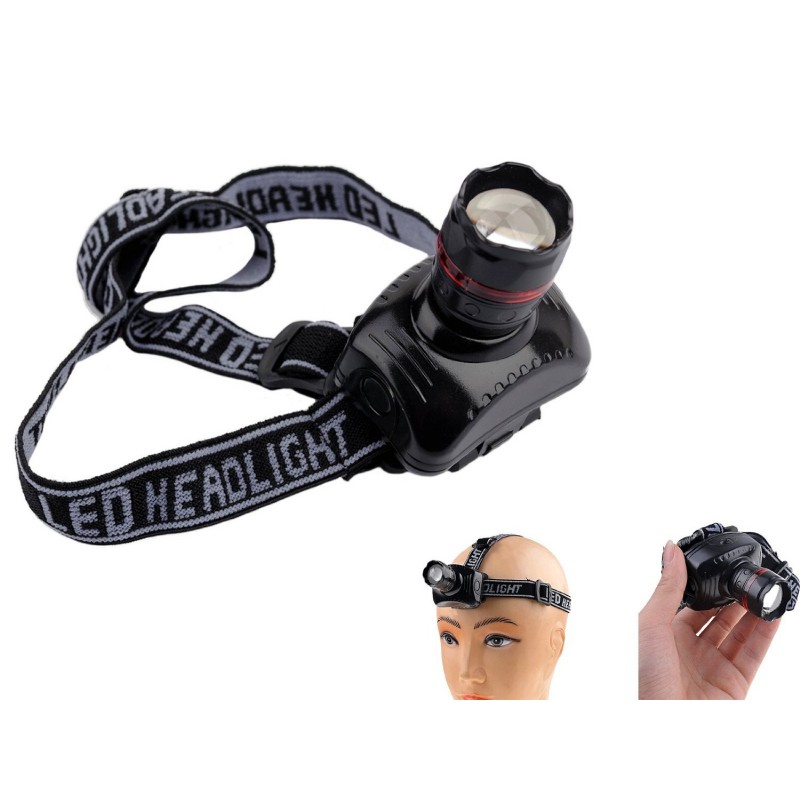 Super Bright LED Zoom Headlamp - Lightweight