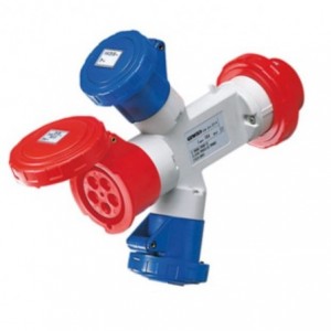 Adaptor 3 Out 16A Sock 16A 2P+E/3P+E/3P+N+E