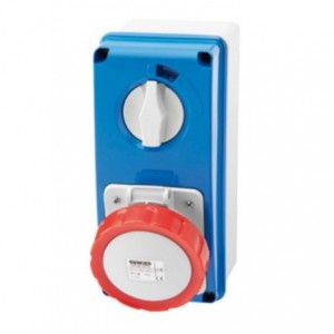 16A 3P+N+E 400V Vertical Interlocked Socket IP67