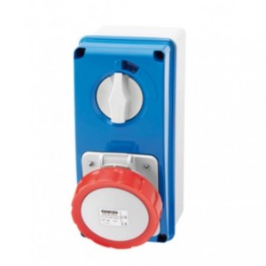 32A 3P+E 400V Vertical Interlocked Socket IP65 3H