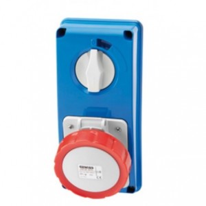 16A 3P+E 400V Vertical Interlocked Socket IP55 6H