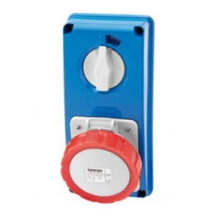 32A 3P+E 400V Vertical Interlocked Socket IP55 3H