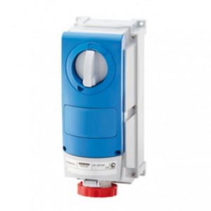 63A 3P+E 400V International S-Outlet and Back 6H IP66