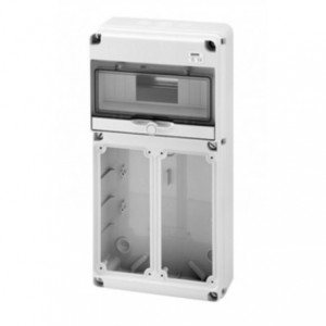 Q-DIN DB 10M 2xVertical Switch Socket Flange IP65