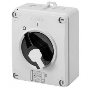 3P 32A Black Handle Isolator IP69