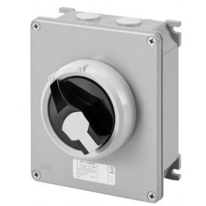 4P 40A Metal Box Black Handle Surface Isolator