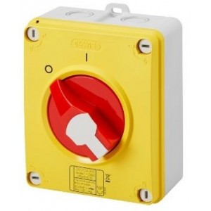 2P 32A Red/Yellow Hand Includes Isolator IP69