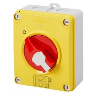 4P 32A Red/Yellow Hand Isolator IP69