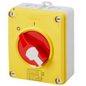 4P 40A Red/Yellow Hand Included Isolator IP69