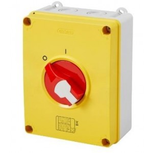 3P 80A Red/Yellow Hand Included Isolator IP69