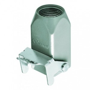 Straight Metal Hood with Levers M20 for 3 &amp; 4 Pin Connectors