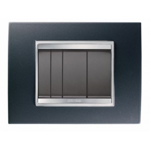 4 LEVER 1P 16A KIT CHORUS SLATE GREY C/W 2x4