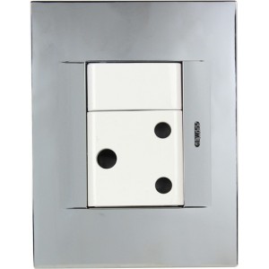 16A Switched Socket Outlet Kit Chorus Geo Chrome