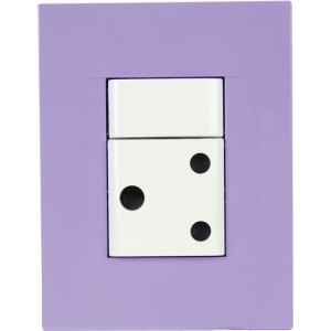 16A Switched Socket Outlet Kit Chorus Geo Amethyst Purple