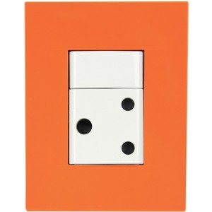 16A Switched Socket Outlet Kit Chorus Geo Opal Orange