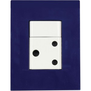 16A Switched Socket Outlet Kit Chorus Geo Topaz Blue