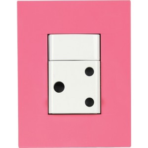 16A Switched Socket Outlet Kit Chorus Geo Saphire Pink
