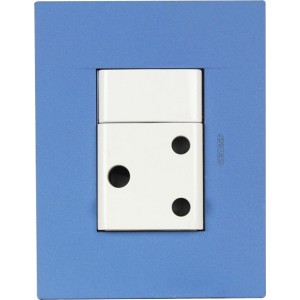 16A Switched Socket Outlet Kit Chorus Geo Sea Blue