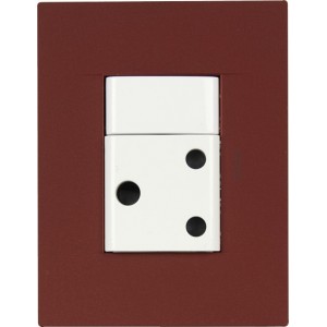 16A Switched Socket Outlet Kit Chorus Geo Ruby