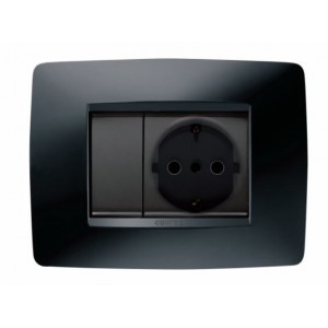 Schuko Sw Socket Outlet Kit Chorus One Toner Black