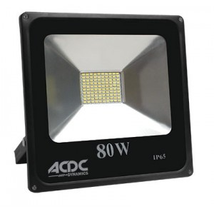 80W Warm White LED Aluminium Flood Light IP65 (85-265VAC)