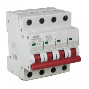 10AMP 4P 4-5KA D Curve MCB