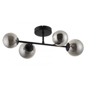 Ceiling Light Matt Black S Glass 4x40W G9 550x370x165mm