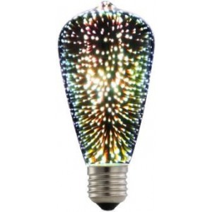ST64 LED 3D Effect Lamp E27 230VAC 1.5W